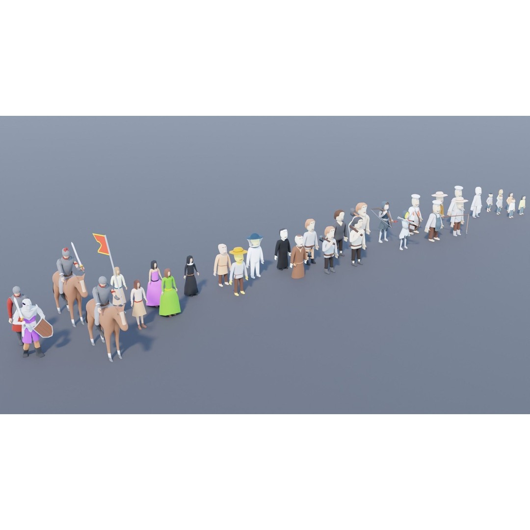 Village Asset Pack 3D Model – Low Poly Environment with Animals and Buildings - View 85