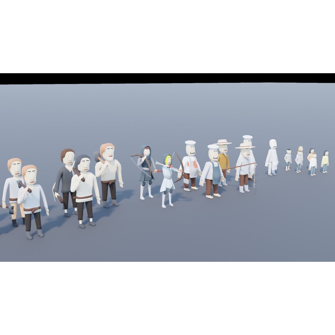 Village Asset Pack 3D Model – Low Poly Environment with Animals and Buildings - View 87