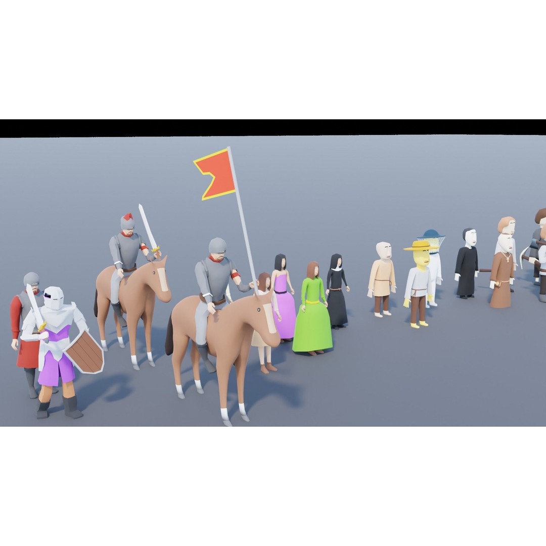 Village Asset Pack 3D Model – Low Poly Environment with Animals and Buildings - View 91