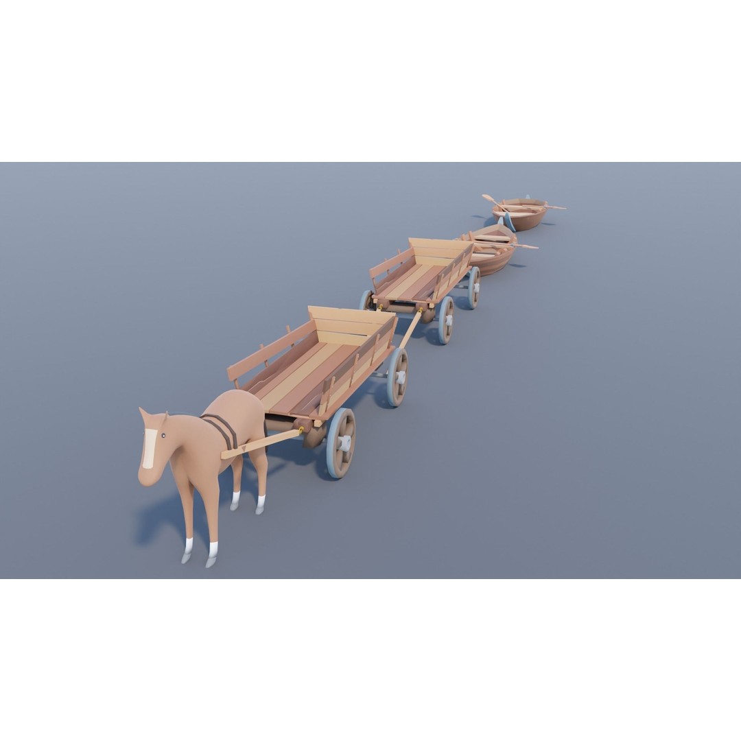 Village Asset Pack 3D Model – Low Poly Environment with Animals and Buildings - View 95