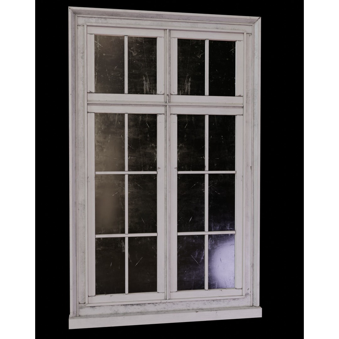 Old Windows 3D Model – Low Poly Architectural Asset, FBX - View 11
