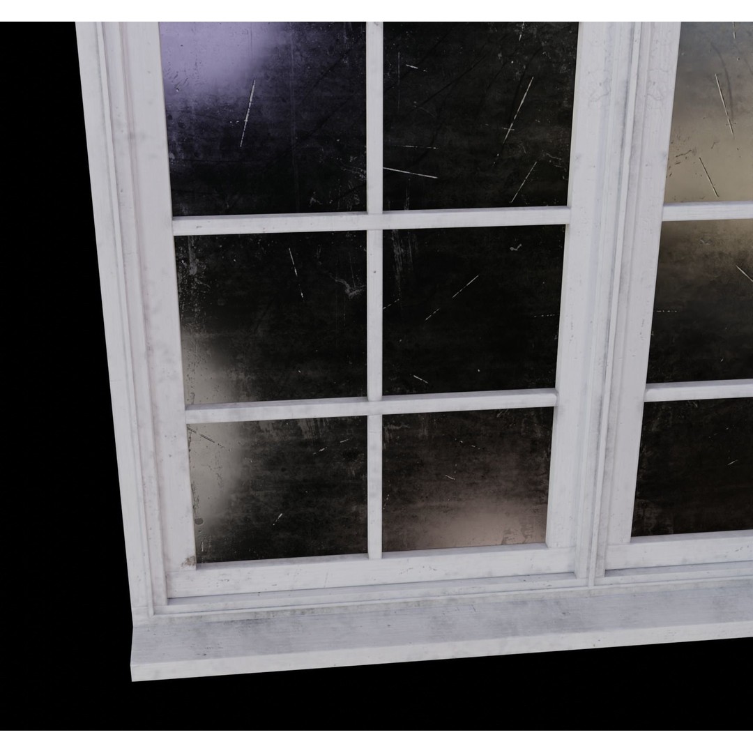 Old Windows 3D Model – Low Poly Architectural Asset, FBX - View 13