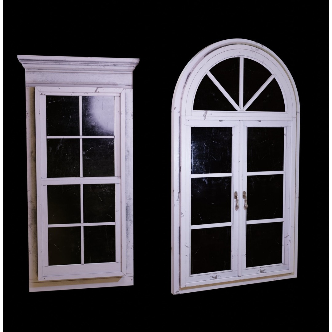 Old Windows 3D Model – Low Poly Architectural Asset, FBX - View 16