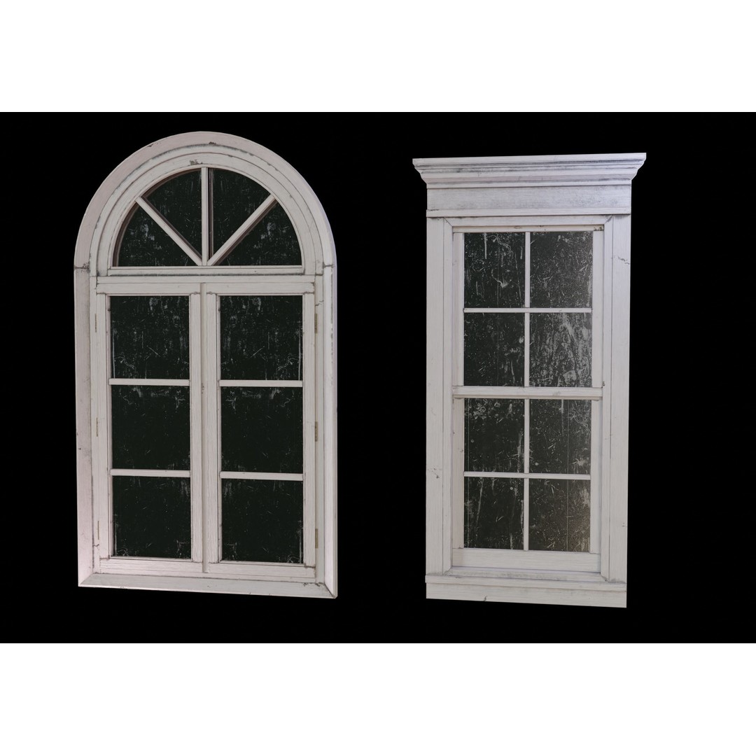 Old Windows 3D Model – Low Poly Architectural Asset, FBX - View 21