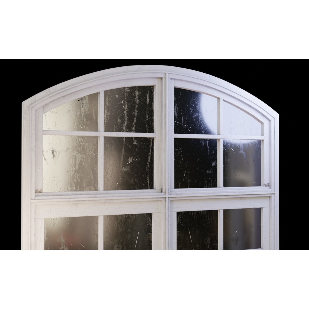 Old Windows 3D Model – Low Poly Architectural Asset, FBX - View 24