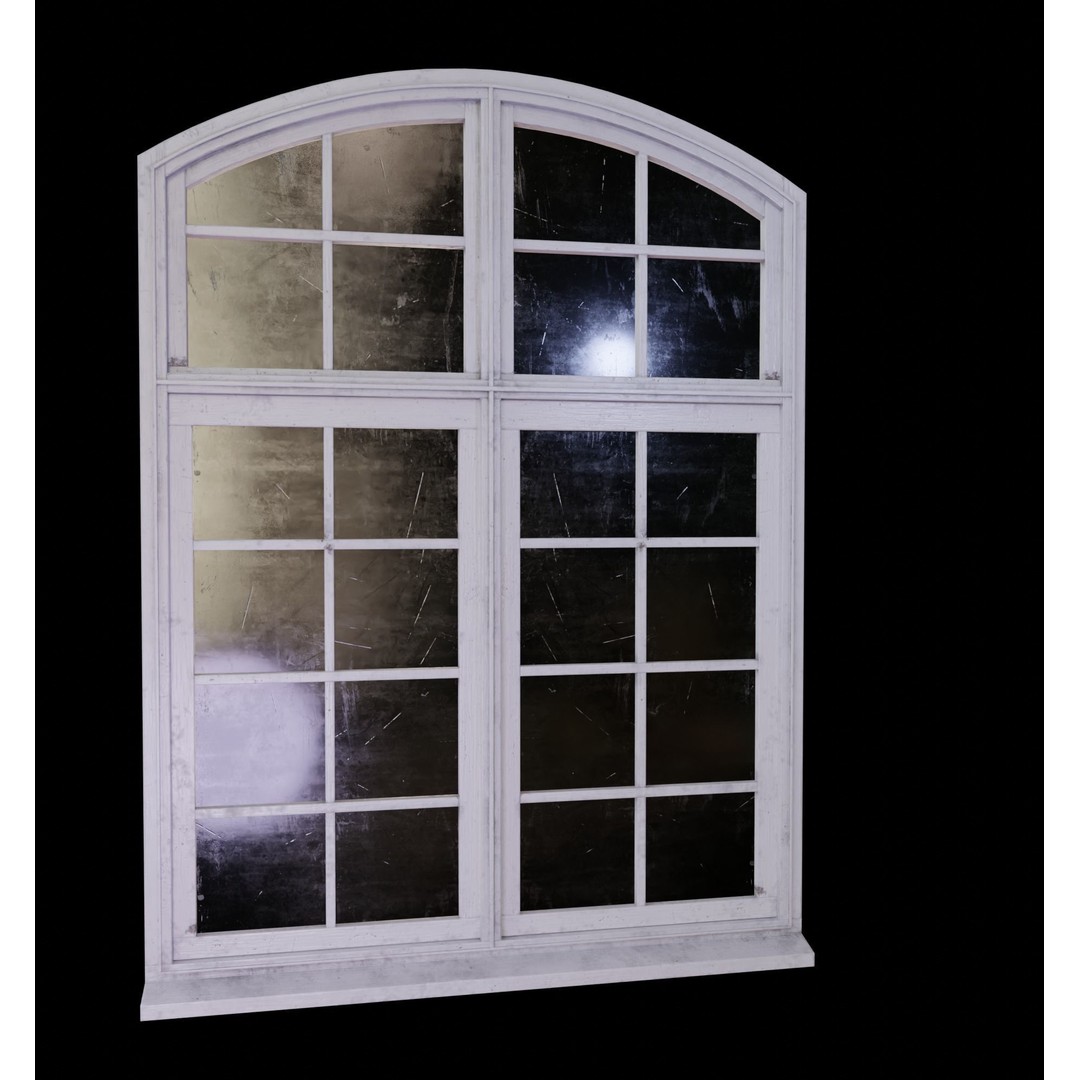 Old Windows 3D Model – Low Poly Architectural Asset, FBX - View 7