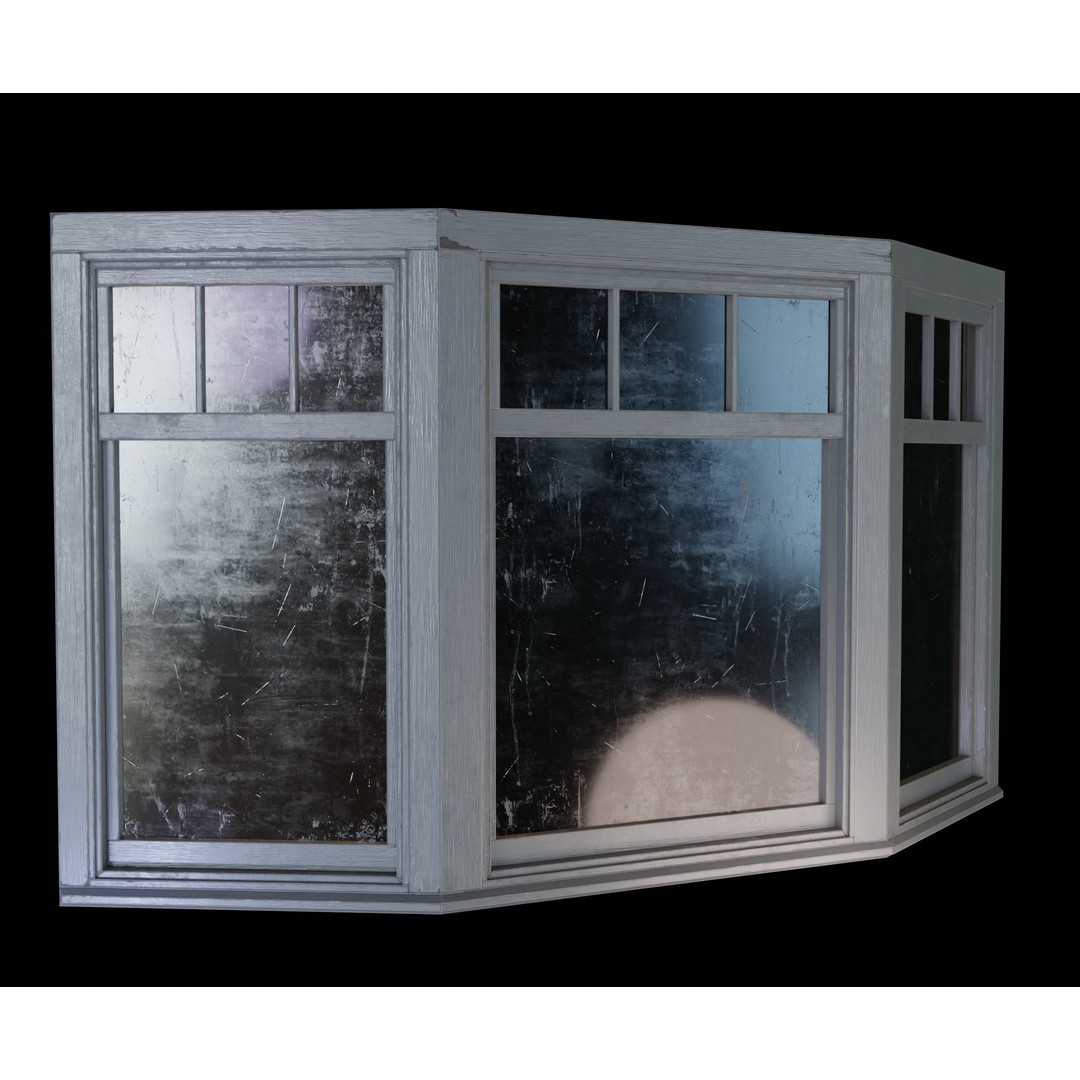 Old Windows 3D Model – Low Poly Architectural Asset, FBX - View 9