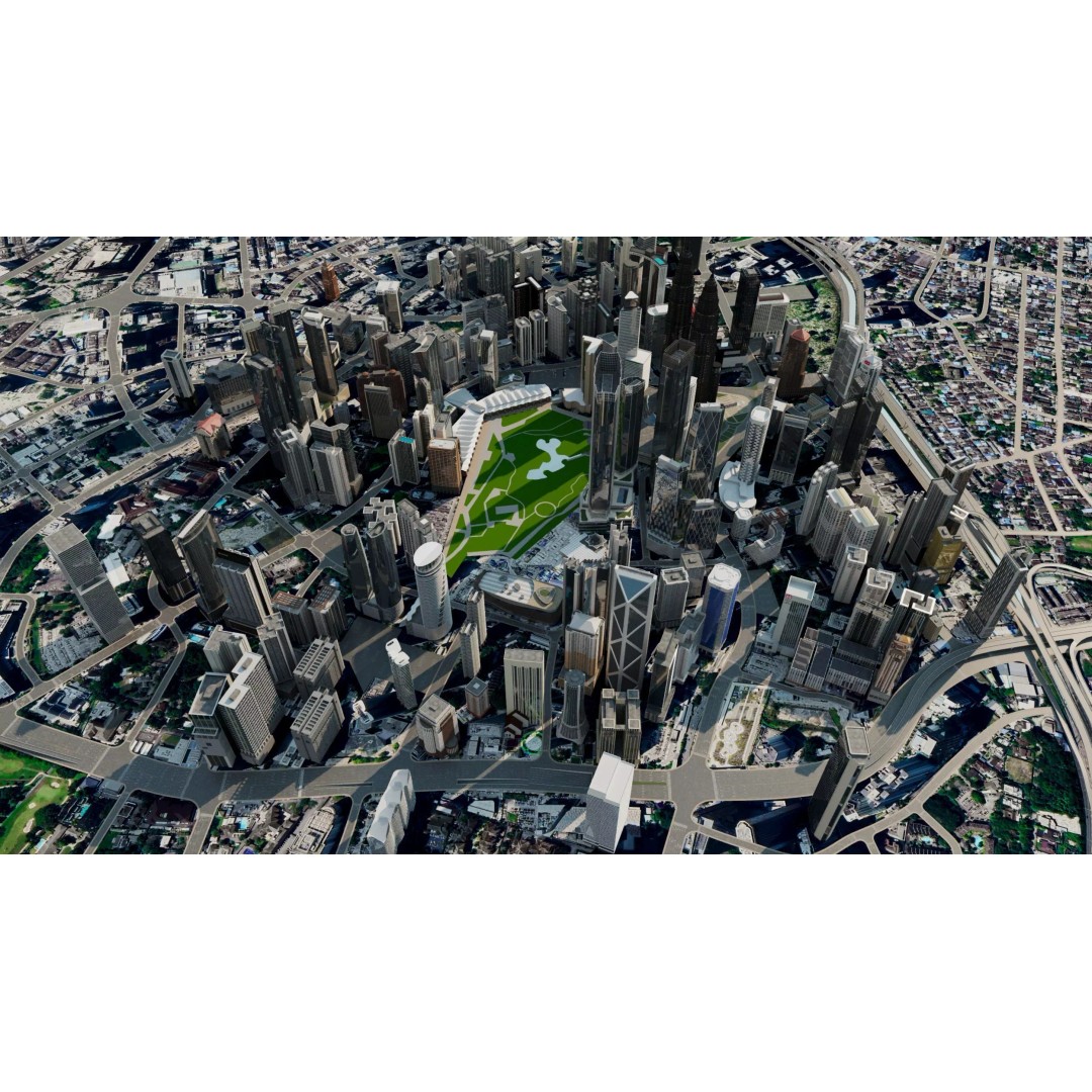 Kuala Lumpur City Centre 3D Model – High Poly Skyscraper, FBX, Game Ready - View 11