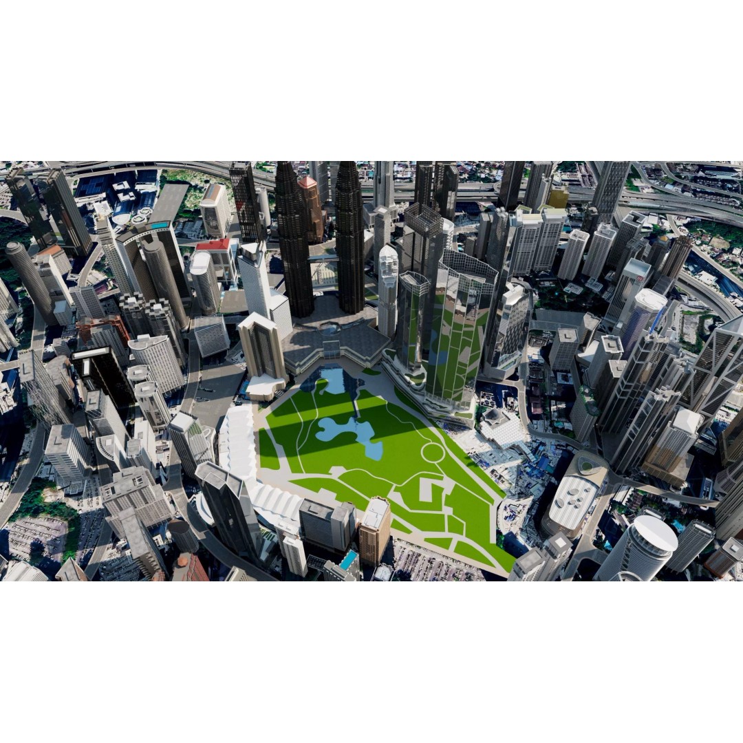 Kuala Lumpur City Centre 3D Model – High Poly Skyscraper, FBX, Game Ready - View 12