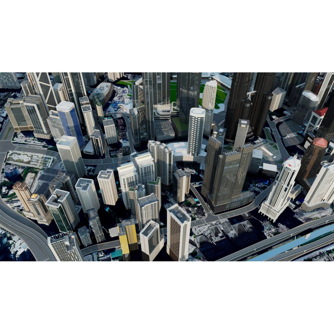 Kuala Lumpur City Centre 3D Model – High Poly Skyscraper, FBX, Game Ready - View 15