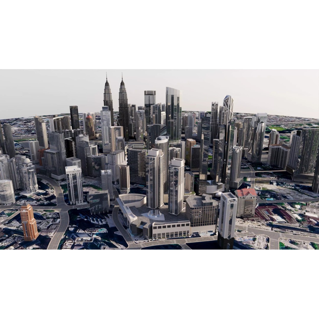 Kuala Lumpur City Centre 3D Model – High Poly Skyscraper, FBX, Game Ready - View 16