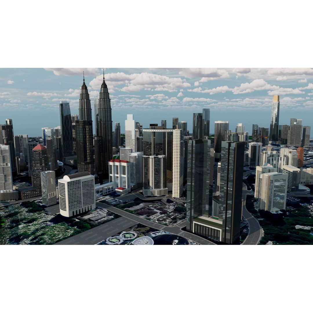 Kuala Lumpur City Centre 3D Model – High Poly Skyscraper, FBX, Game Ready - View 17