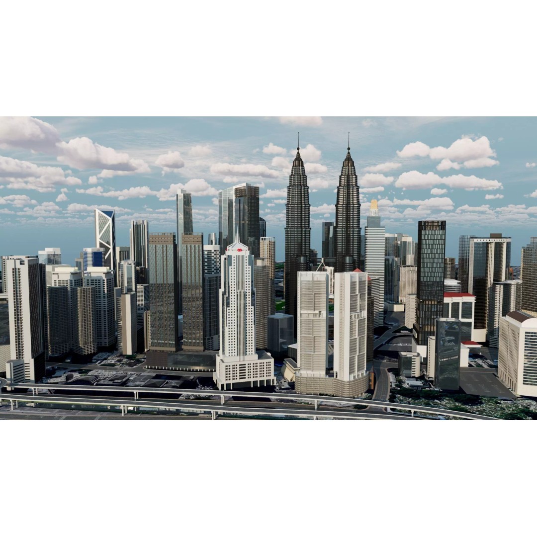 Kuala Lumpur City Centre 3D Model – High Poly Skyscraper, FBX, Game Ready - View 18