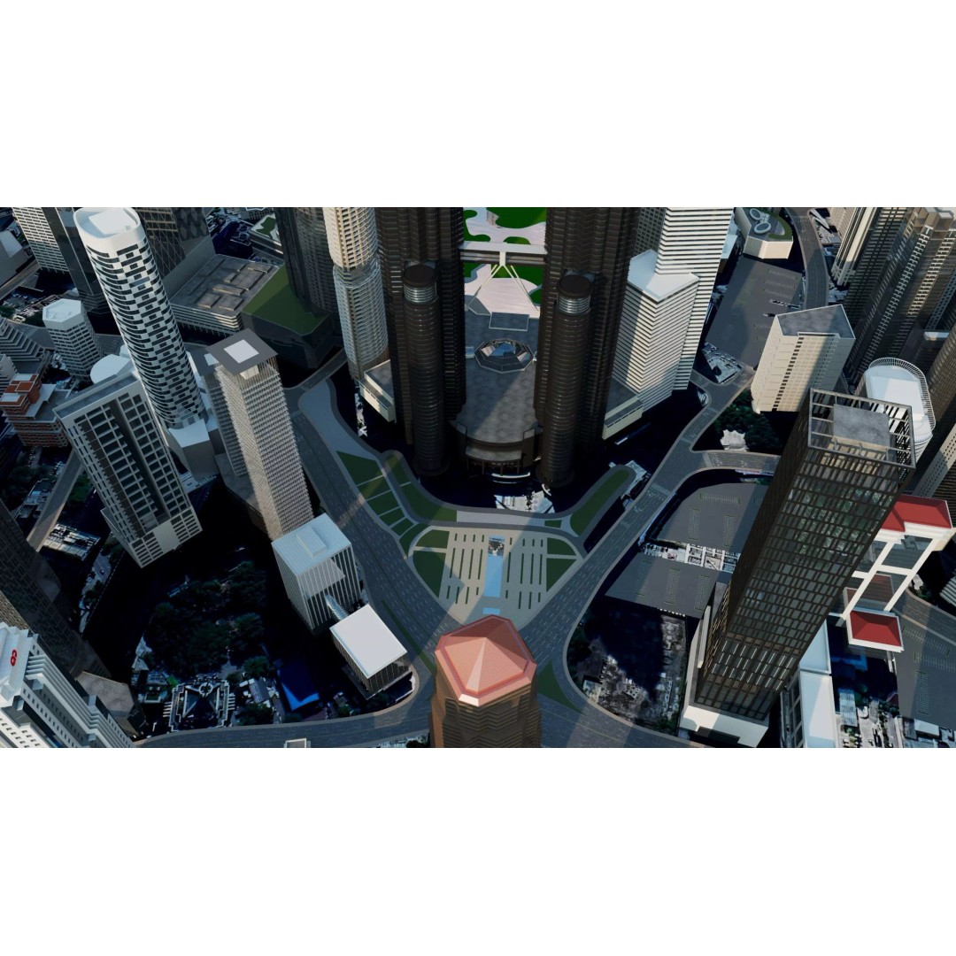 Kuala Lumpur City Centre 3D Model – High Poly Skyscraper, FBX, Game Ready - View 19