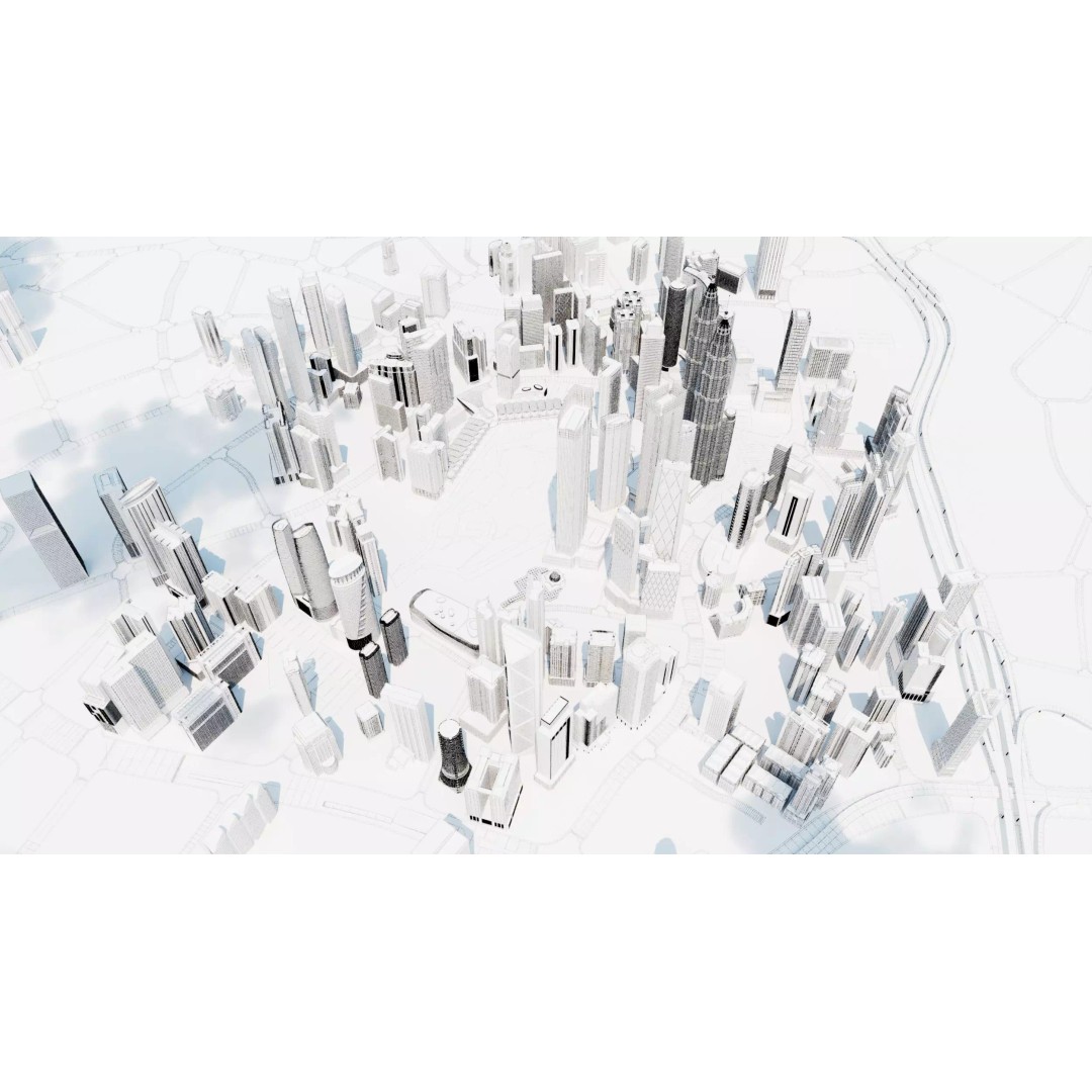 Kuala Lumpur City Centre 3D Model – High Poly Skyscraper, FBX, Game Ready - View 20