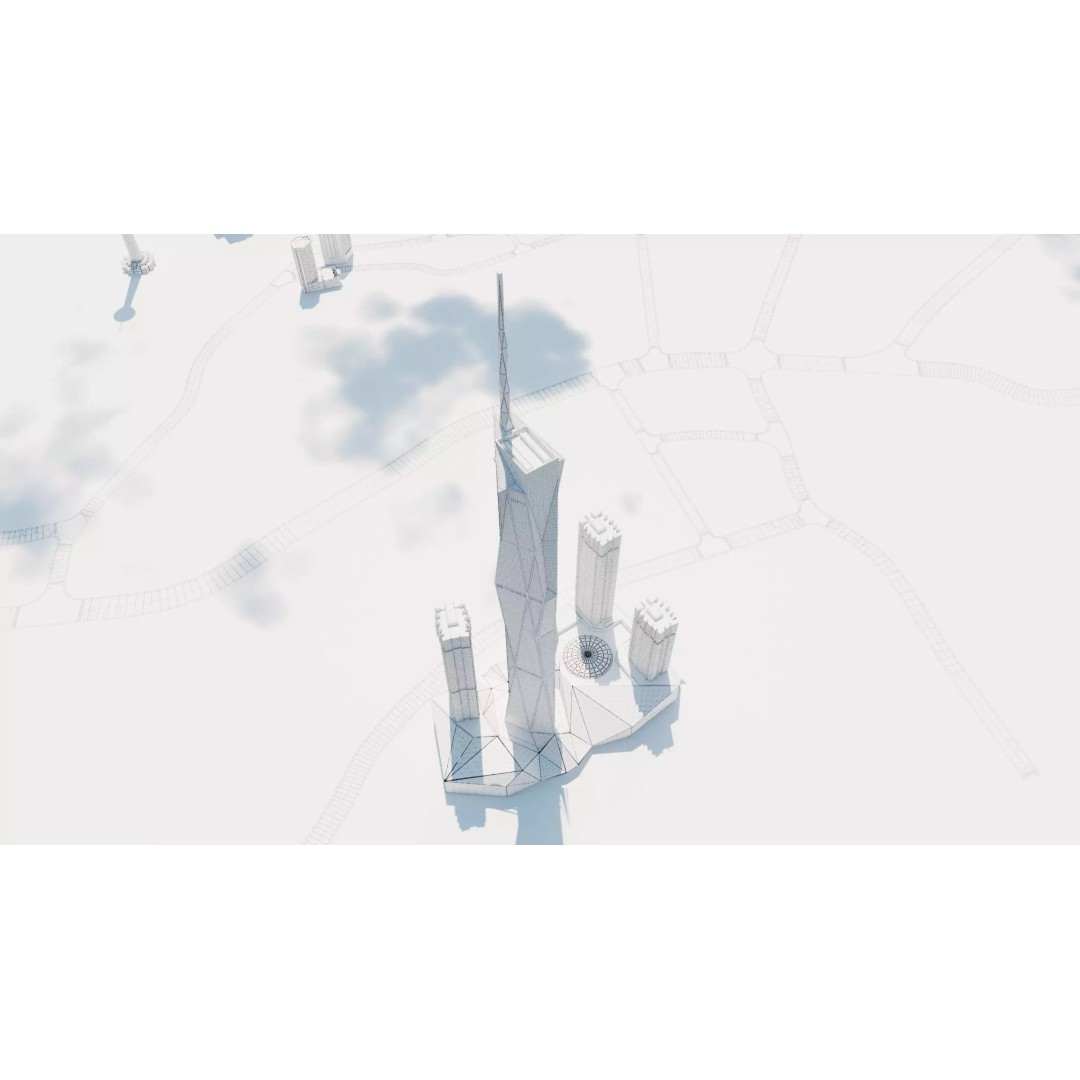 Kuala Lumpur City Centre 3D Model – High Poly Skyscraper, FBX, Game Ready - View 22