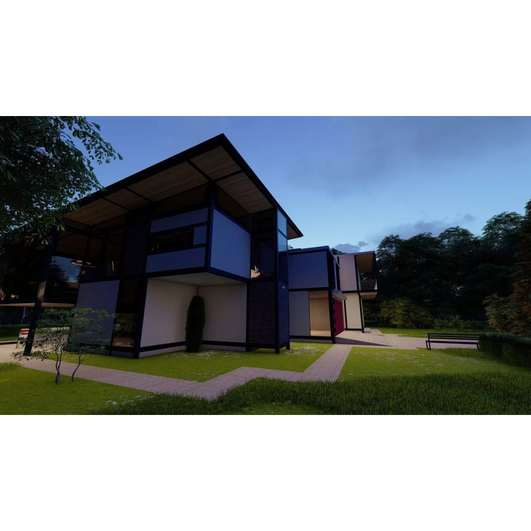 Modern Villa 3D Model – Luxury Architectural House, FBX, OBJ - View 16