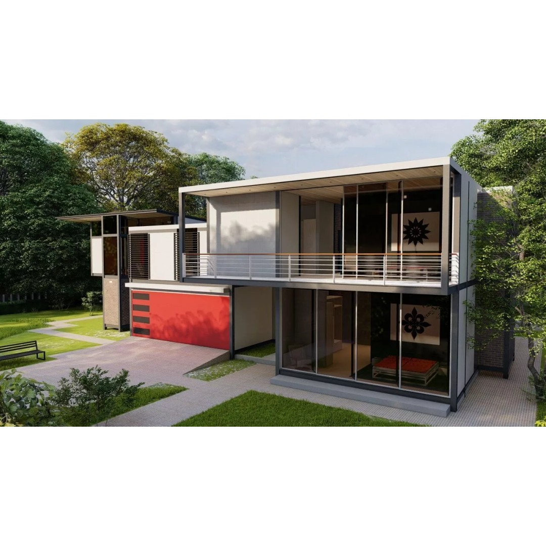 Modern Villa 3D Model – Luxury Architectural House, FBX, OBJ - View 3