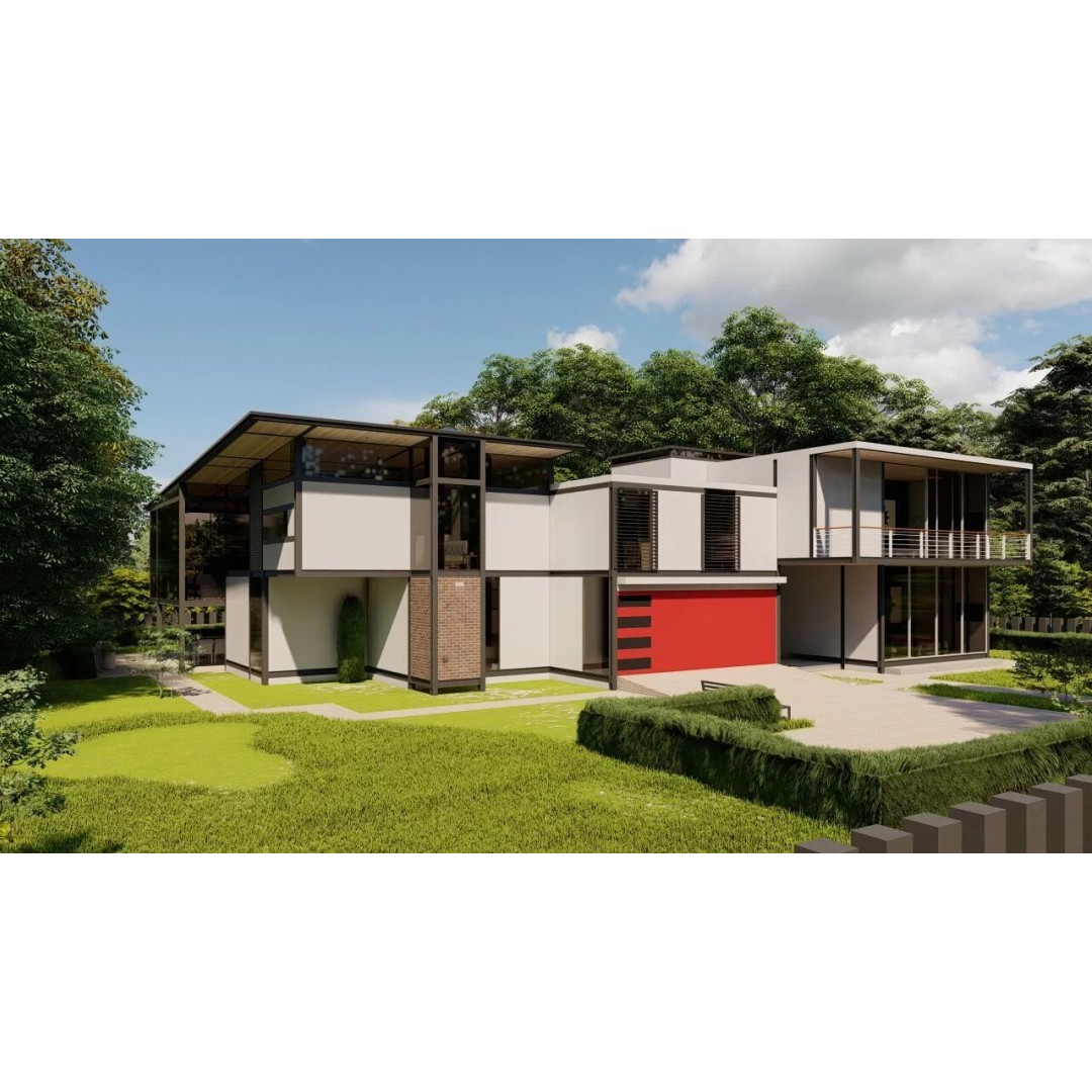 Modern Villa 3D Model – Luxury Architectural House, FBX, OBJ - View 5