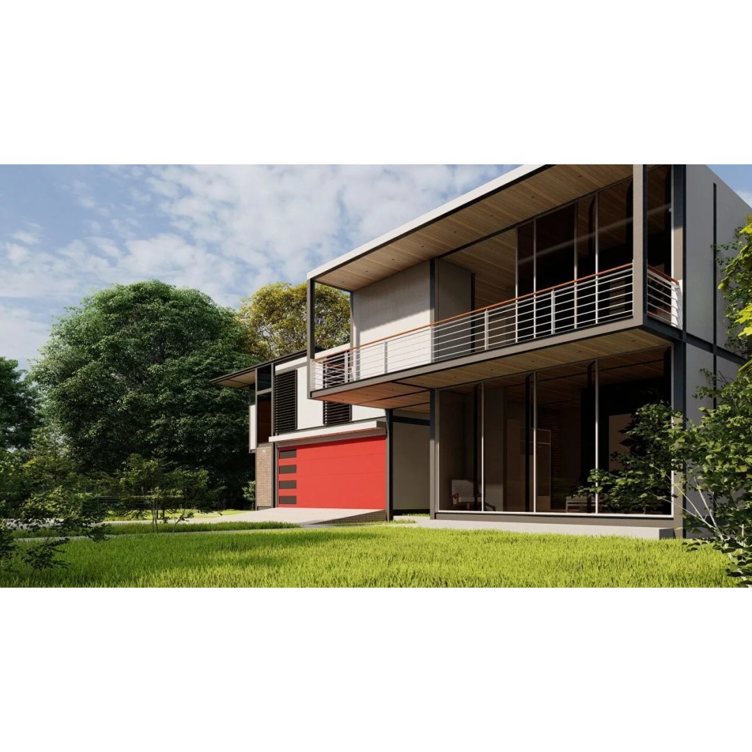 Modern Villa 3D Model – Luxury Architectural House, FBX, OBJ - View 6