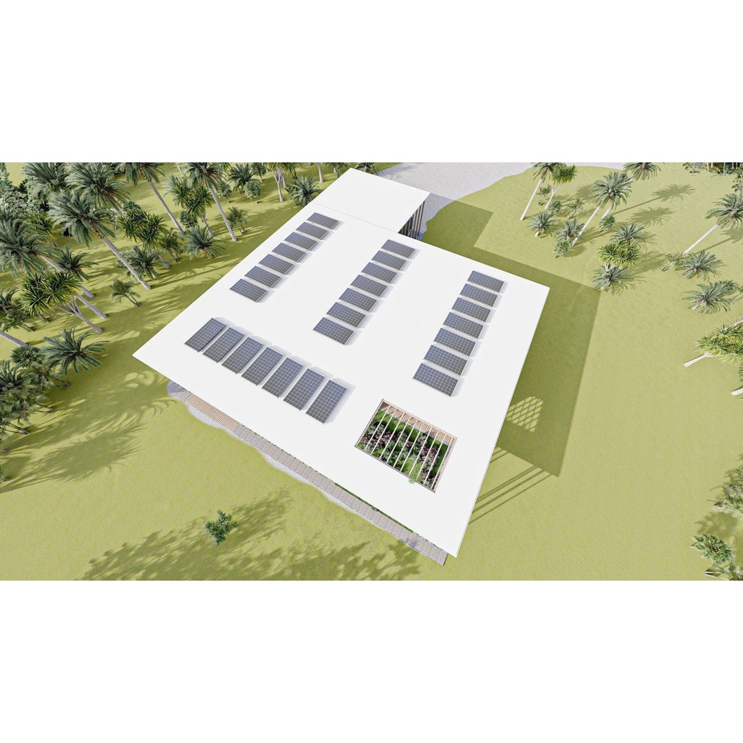 Solar Energy House 3D Model – Low Poly Exterior Asset, Multiple Formats - View 15