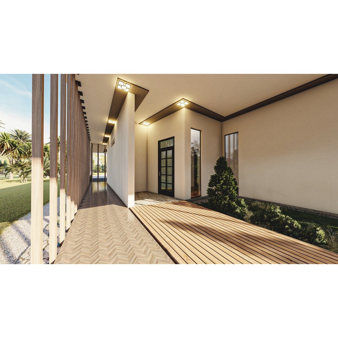 Solar Energy House 3D Model – Low Poly Exterior Asset, Multiple Formats - View 16