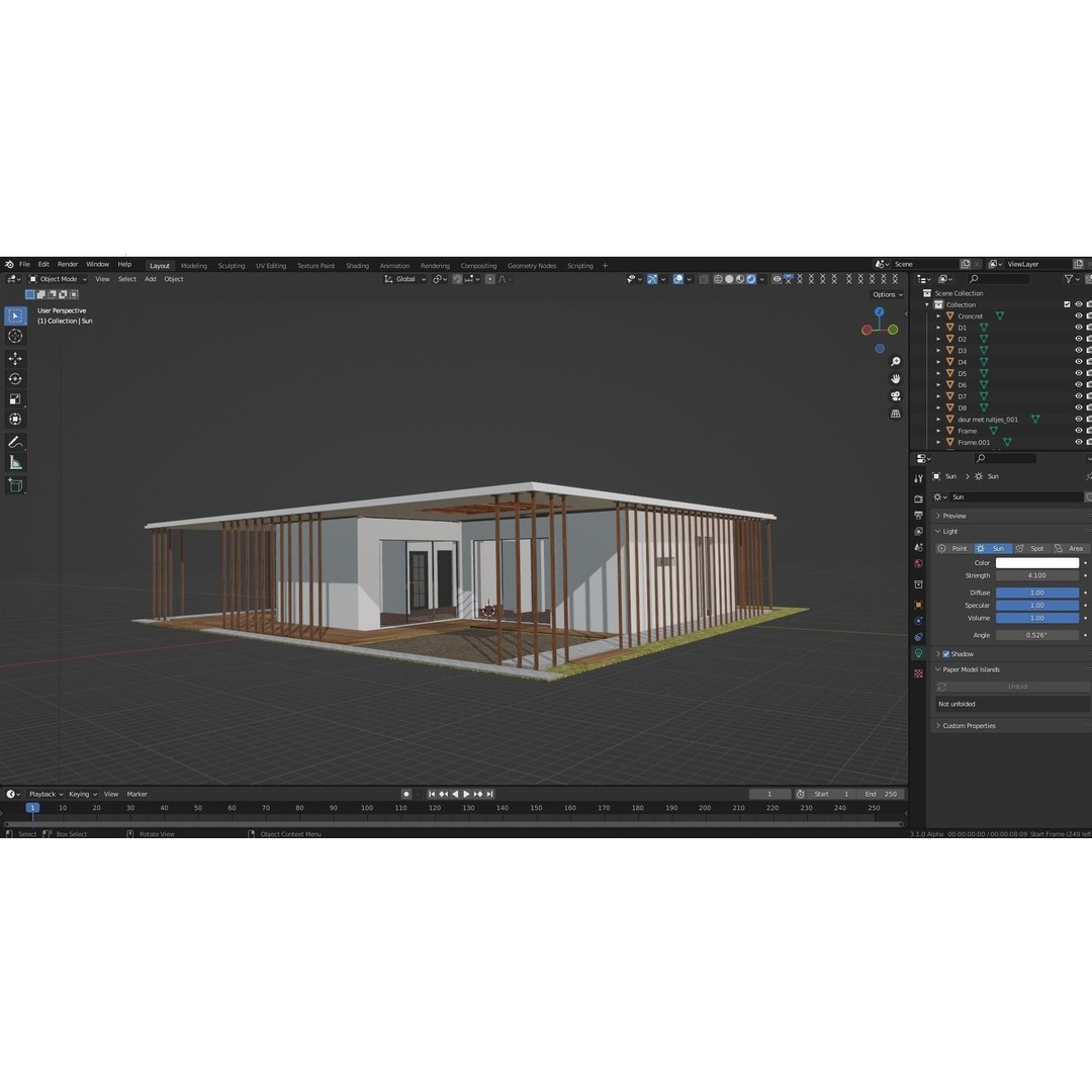 Solar Energy House 3D Model – Low Poly Exterior Asset, Multiple Formats - View 20