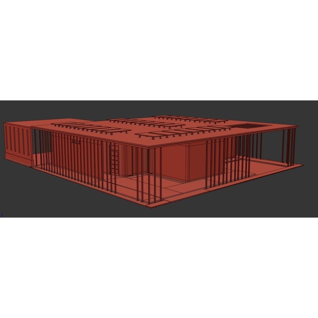Solar Energy House 3D Model – Low Poly Exterior Asset, Multiple Formats - View 22