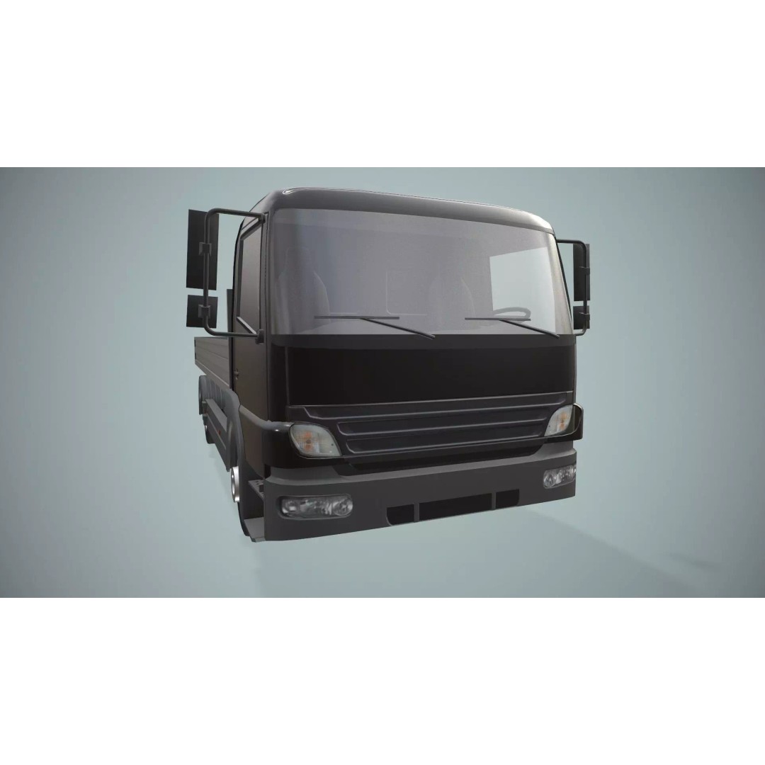 Mercedes Benz Dump Truck 3D Model – Low Poly Game Ready Asset, FBX - View 6
