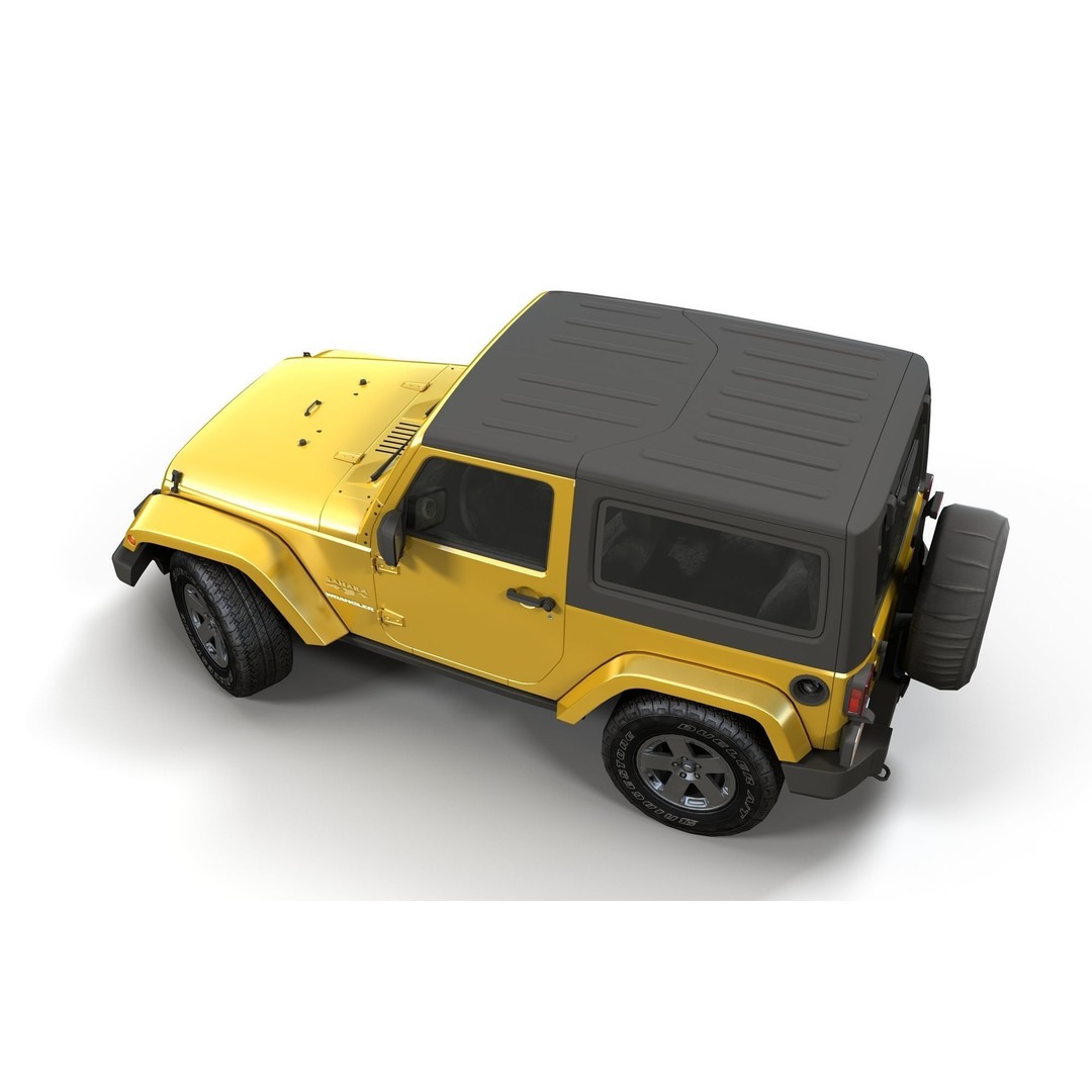 Jeep Wrangler 3D Model – Low Poly SUV with PBR Textures, FBX - View 11