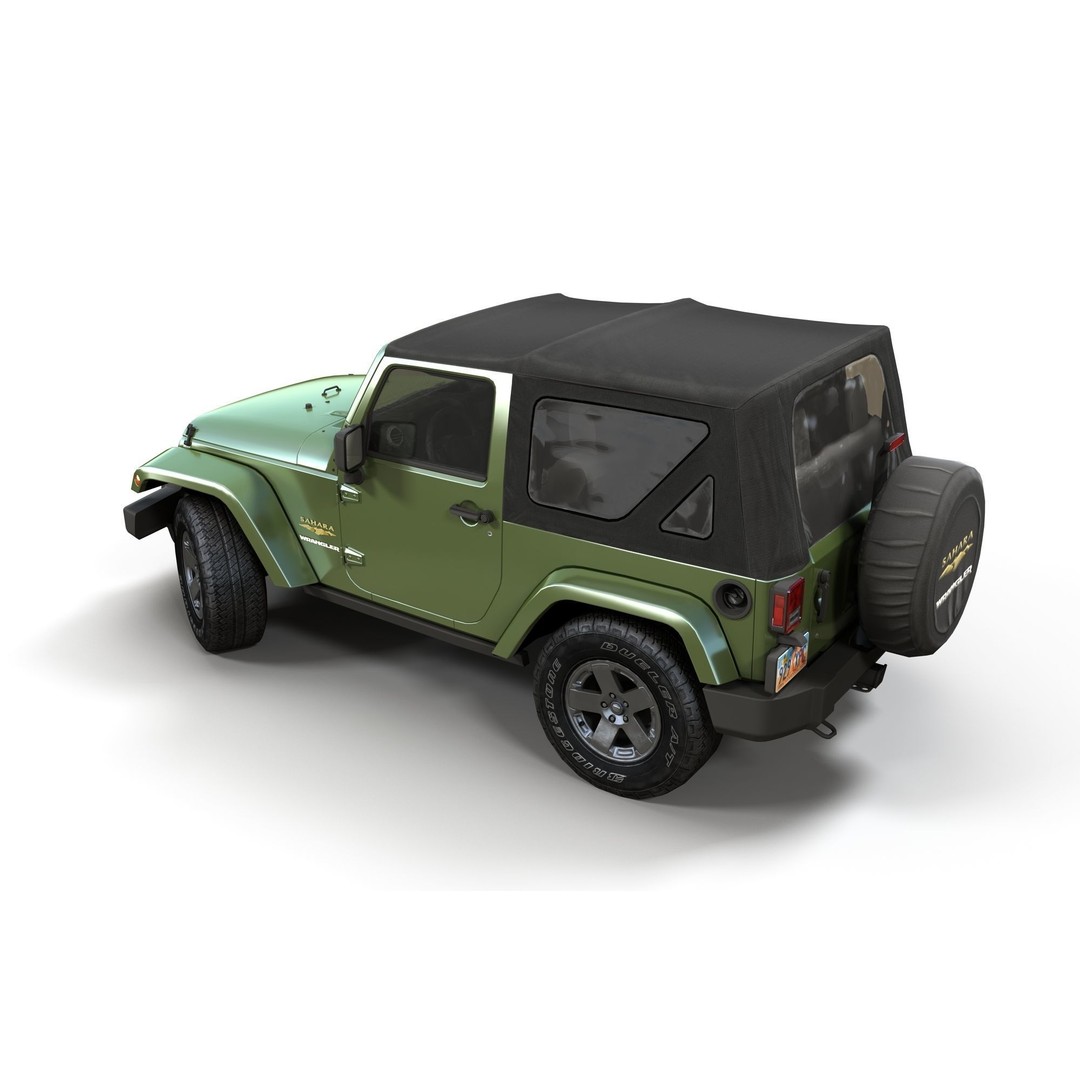 Jeep Wrangler 3D Model – Low Poly SUV with PBR Textures, FBX - View 13