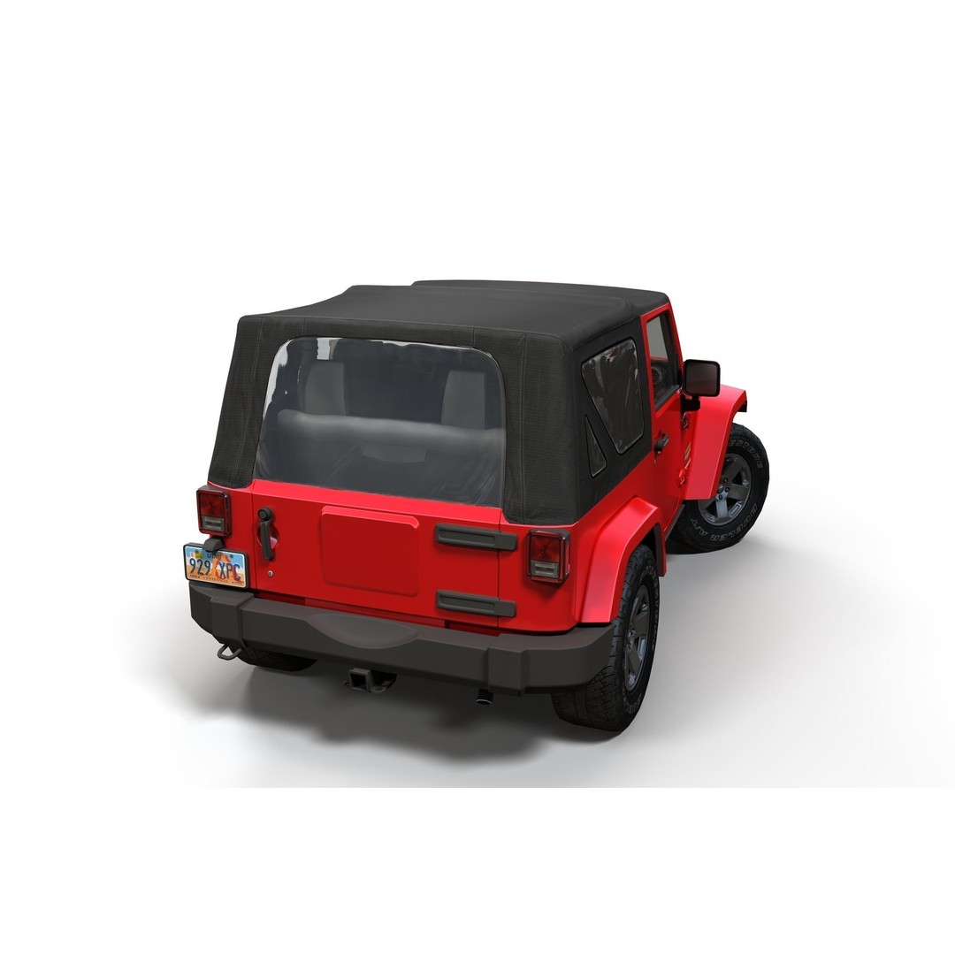 Jeep Wrangler 3D Model – Low Poly SUV with PBR Textures, FBX - View 16