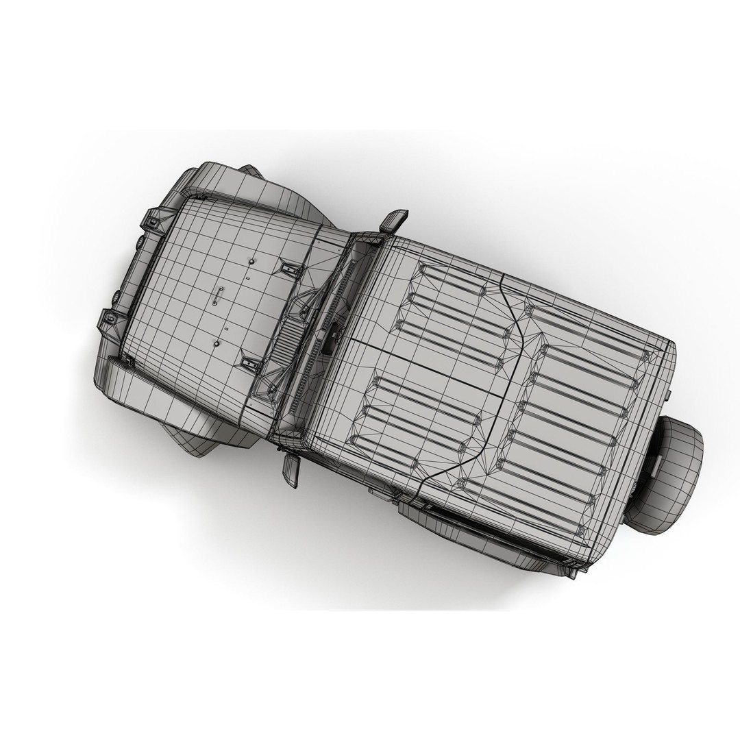 Jeep Wrangler 3D Model – Low Poly SUV with PBR Textures, FBX - View 25