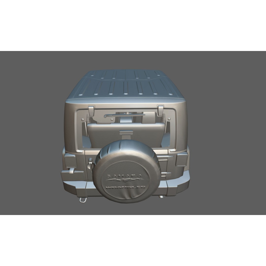 Jeep Wrangler 3D Model – Low Poly SUV with PBR Textures, FBX - View 36