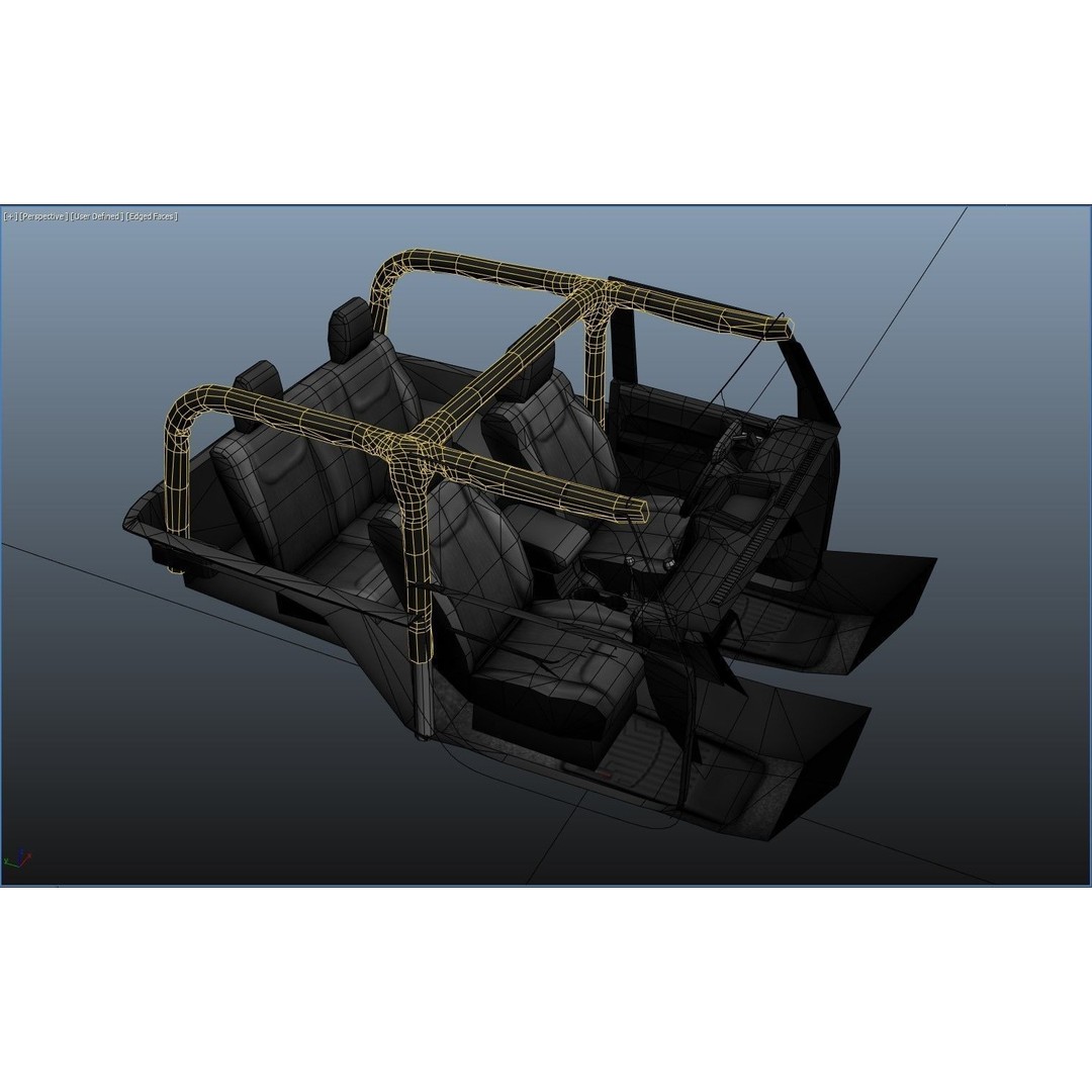 Jeep Wrangler 3D Model – Low Poly SUV with PBR Textures, FBX - View 45