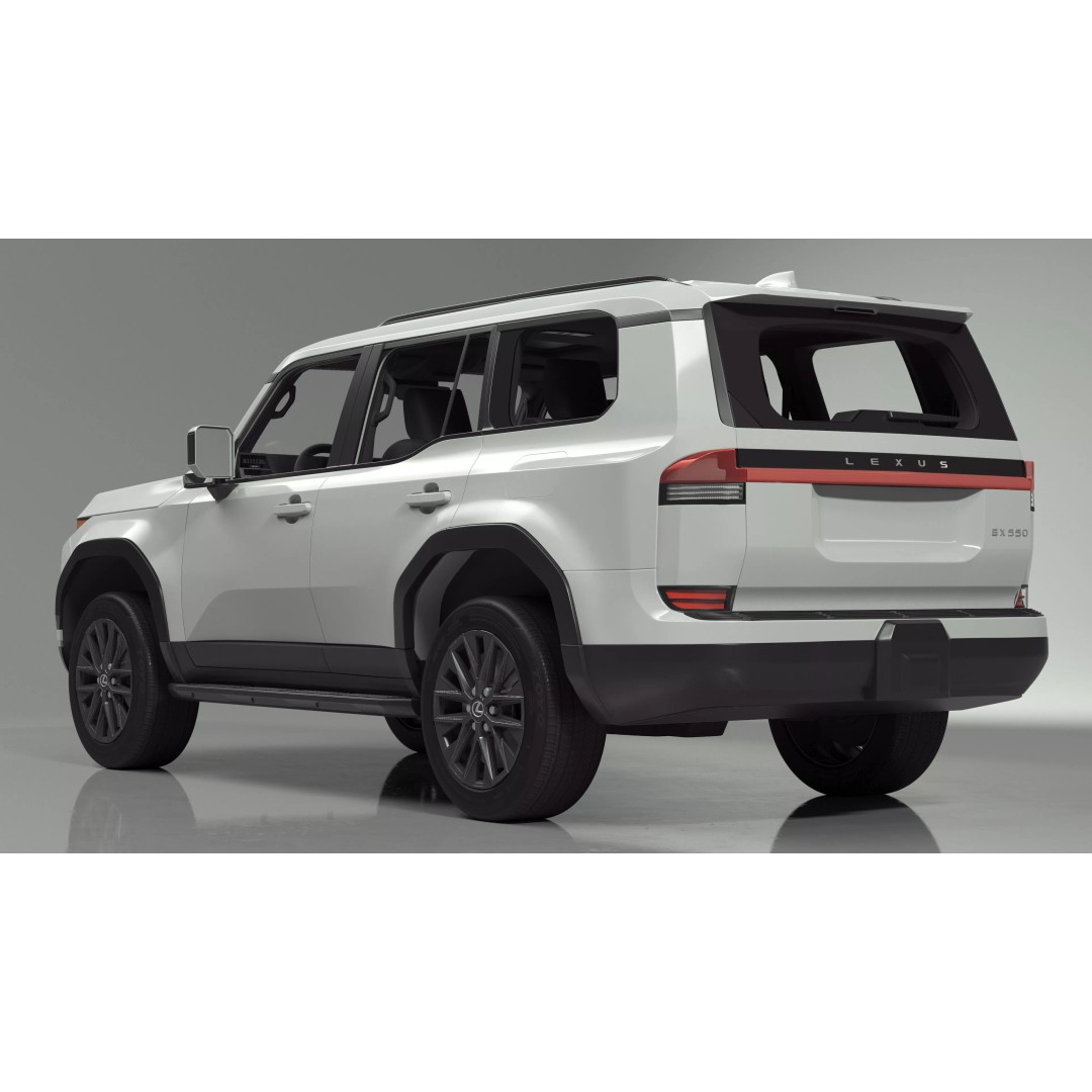 Lexus GX 550 Premium White 3D Model – High Poly PBR SUV Asset, FBX - View 12