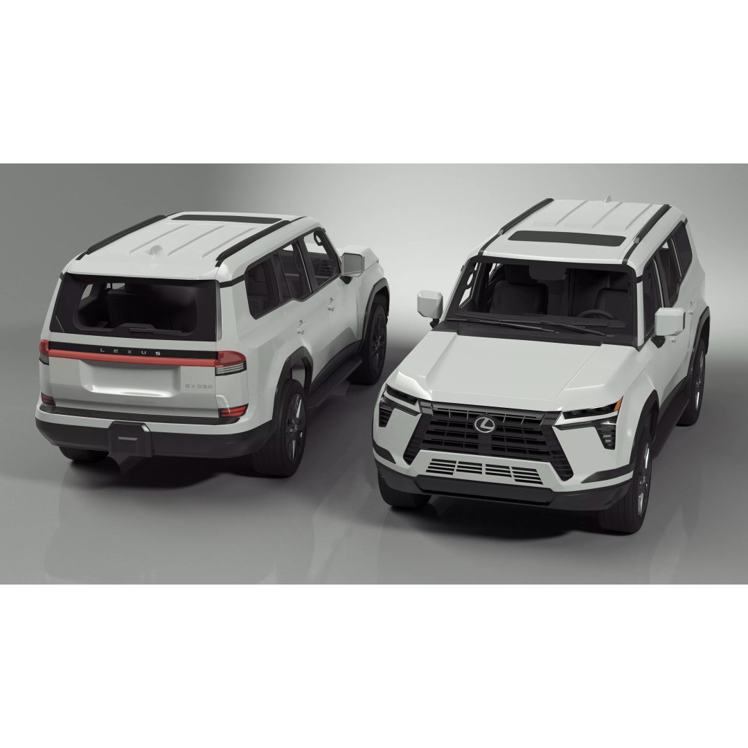 Lexus GX 550 Premium White 3D Model – High Poly PBR SUV Asset, FBX - View 13