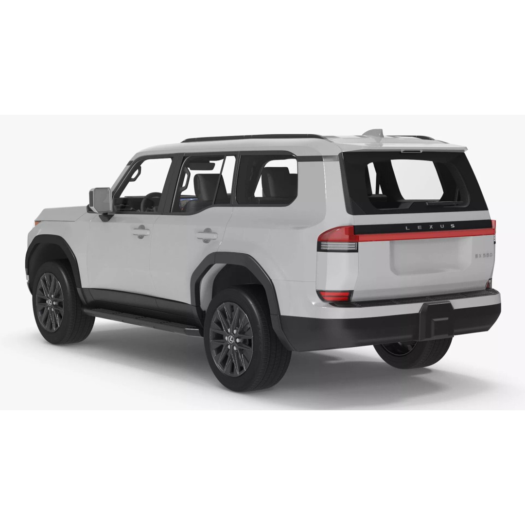 Lexus GX 550 Premium White 3D Model – High Poly PBR SUV Asset, FBX - View 14