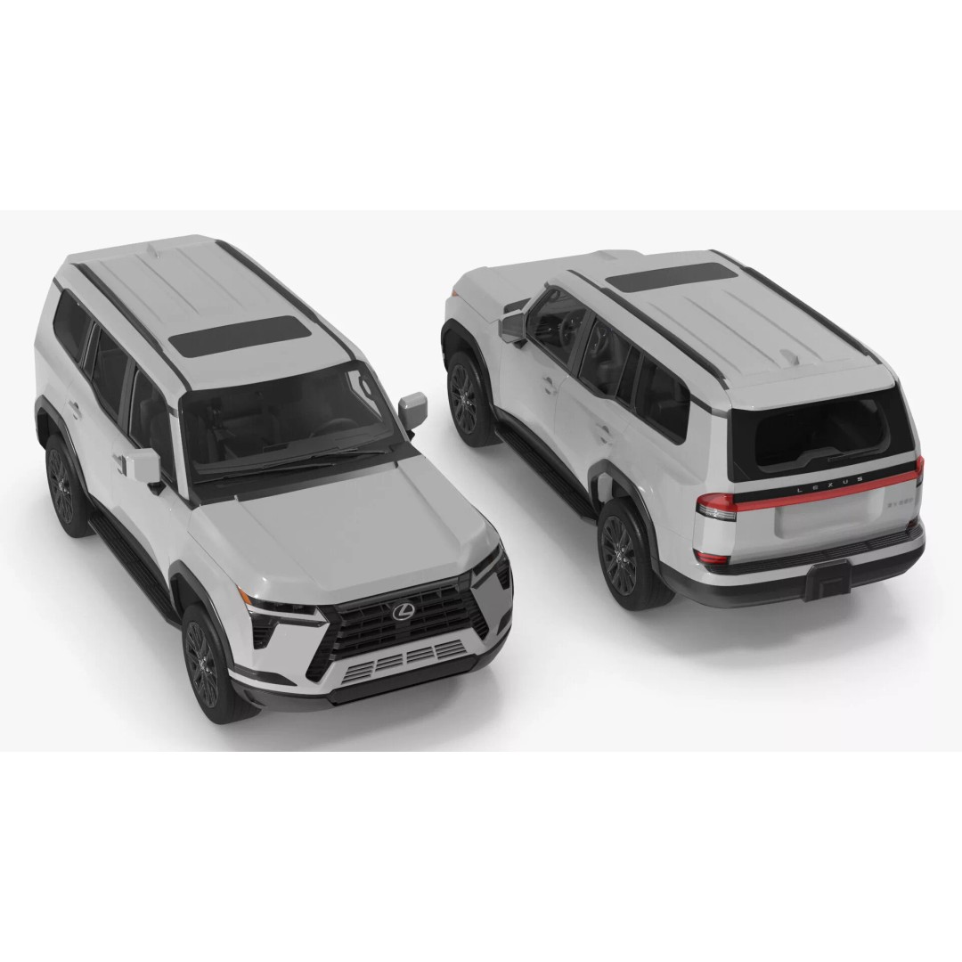 Lexus GX 550 Premium White 3D Model – High Poly PBR SUV Asset, FBX - View 27