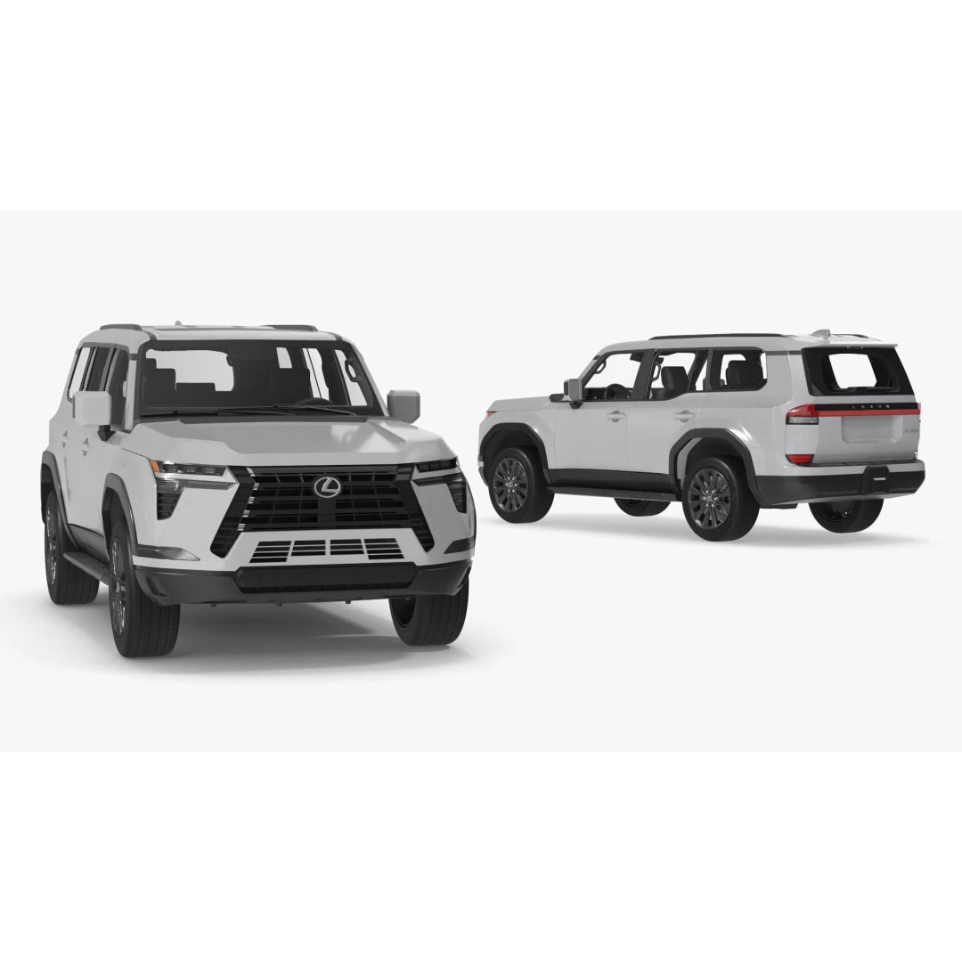 Lexus GX 550 Premium White 3D Model – High Poly PBR SUV Asset, FBX - View 28
