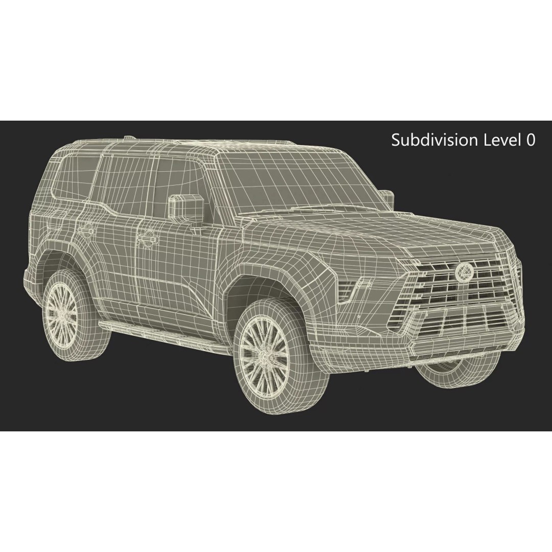 Lexus GX 550 Premium White 3D Model – High Poly PBR SUV Asset, FBX - View 36