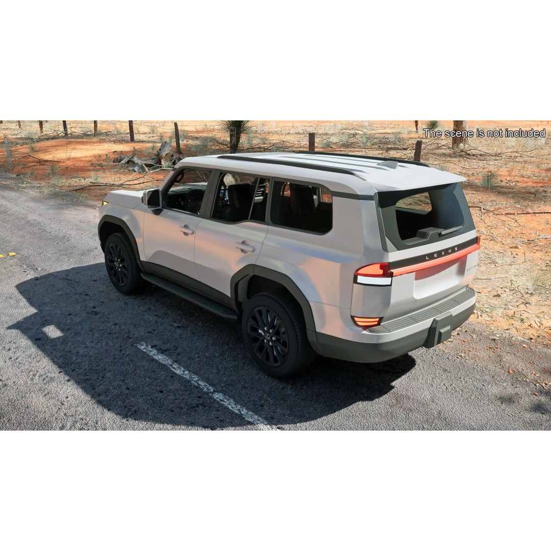Lexus GX 550 Premium White 3D Model – High Poly PBR SUV Asset, FBX - View 4
