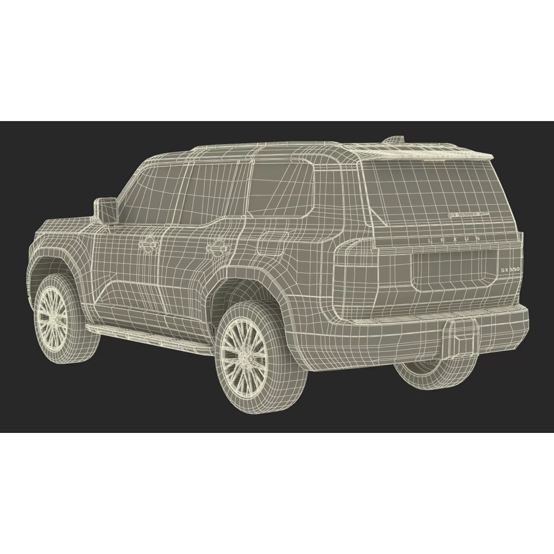 Lexus GX 550 Premium White 3D Model – High Poly PBR SUV Asset, FBX - View 41