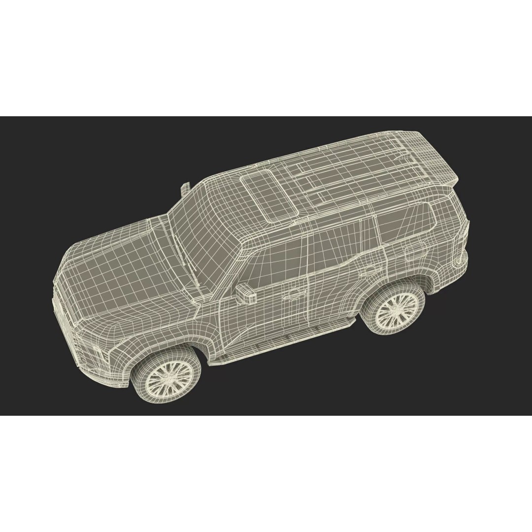 Lexus GX 550 Premium White 3D Model – High Poly PBR SUV Asset, FBX - View 42