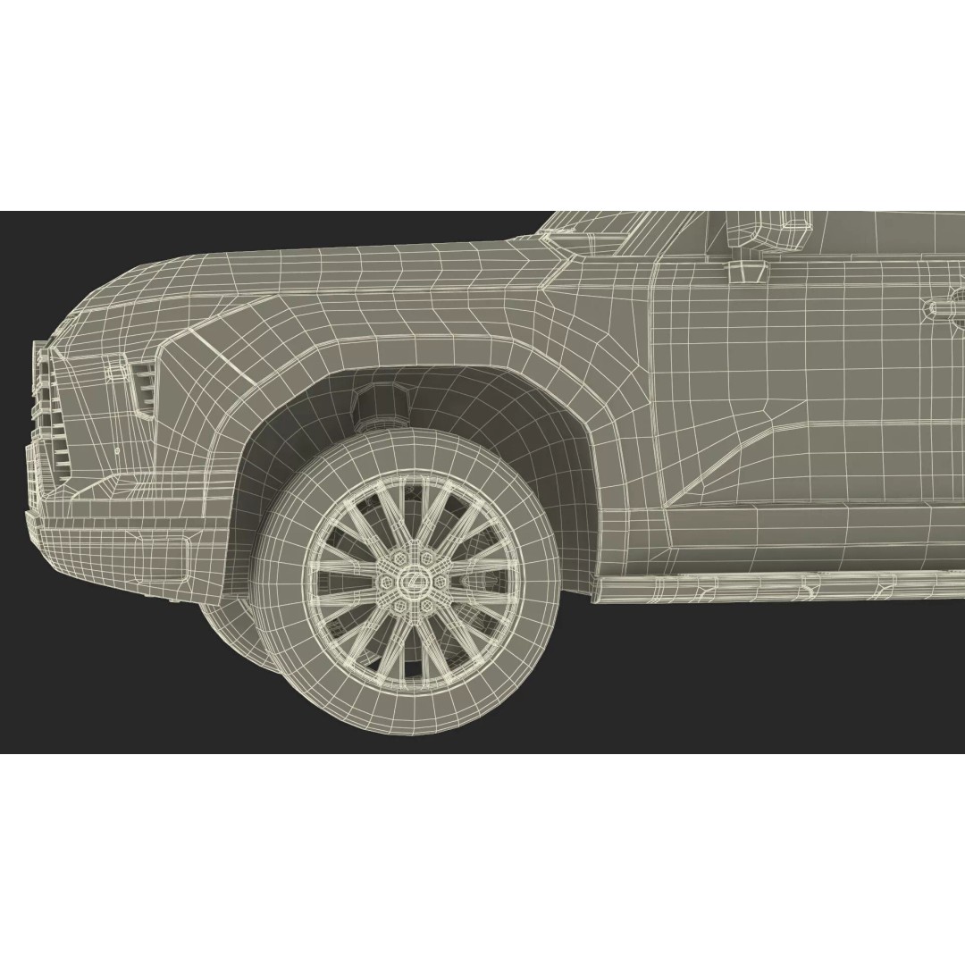 Lexus GX 550 Premium White 3D Model – High Poly PBR SUV Asset, FBX - View 44