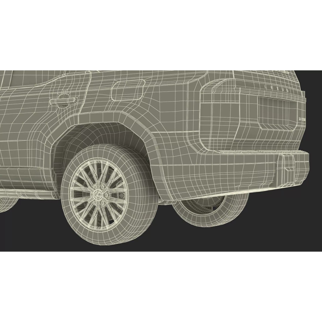 Lexus GX 550 Premium White 3D Model – High Poly PBR SUV Asset, FBX - View 47