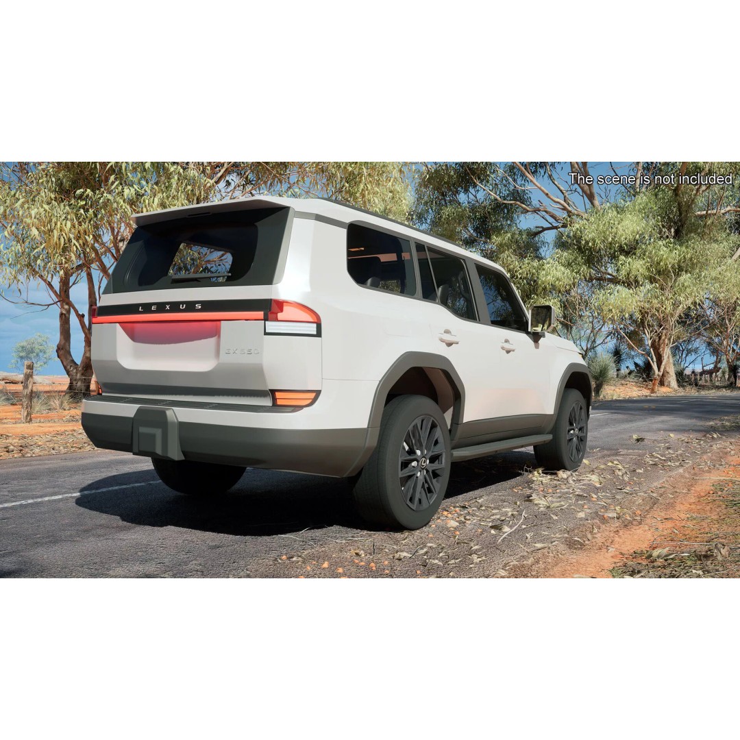 Lexus GX 550 Premium White 3D Model – High Poly PBR SUV Asset, FBX - View 5