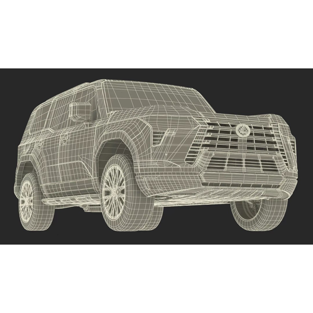 Lexus GX 550 Premium White 3D Model – High Poly PBR SUV Asset, FBX - View 50