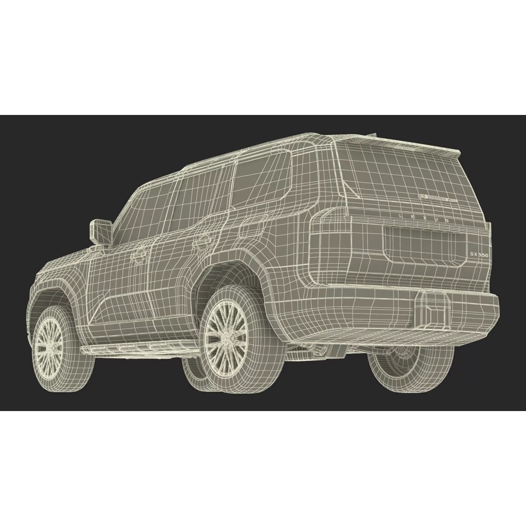 Lexus GX 550 Premium White 3D Model – High Poly PBR SUV Asset, FBX - View 51