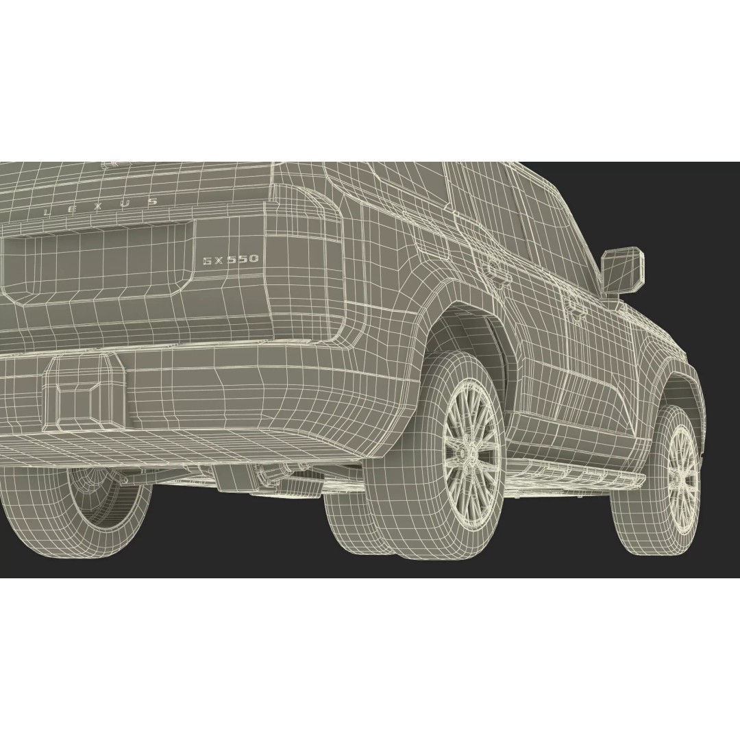 Lexus GX 550 Premium White 3D Model – High Poly PBR SUV Asset, FBX - View 52